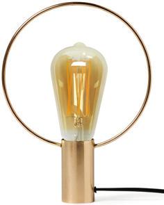 SE NYHET Bordslampa Paris i vit/guld/blå keramik med skärm i vitt tyg, Ø 26, H 40 cm,