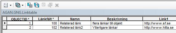 Alternativt att man har informationen i en exporterad fil som man kan importera till databasen med hjälp av verktyget Importera Tabell som finns tillgängligt på högerklicksmenyn på