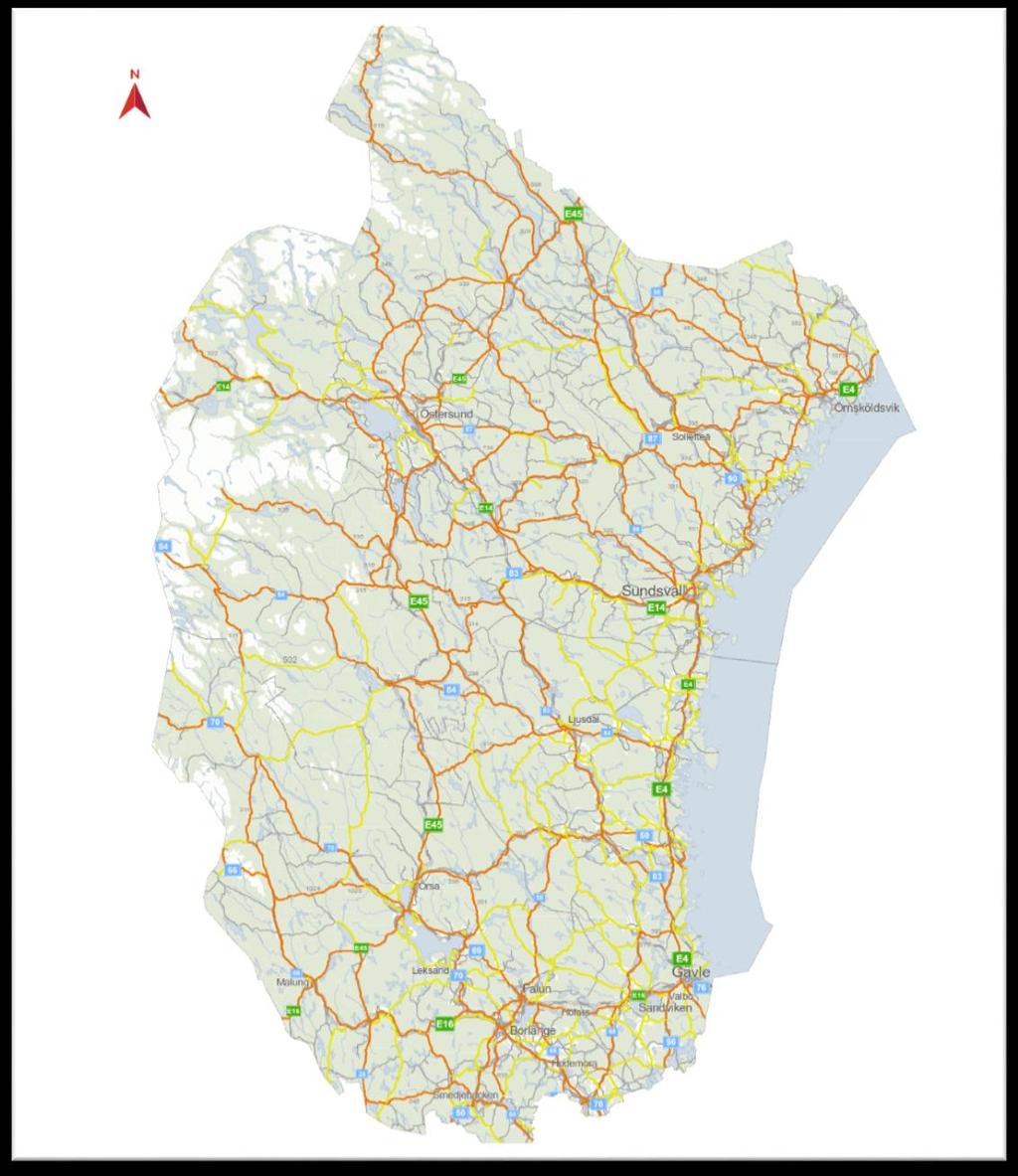 3.3 Region Mitt Trafikverket har utgått från det vägnät som redan idag är utpekat som viktigt för näringslivet.