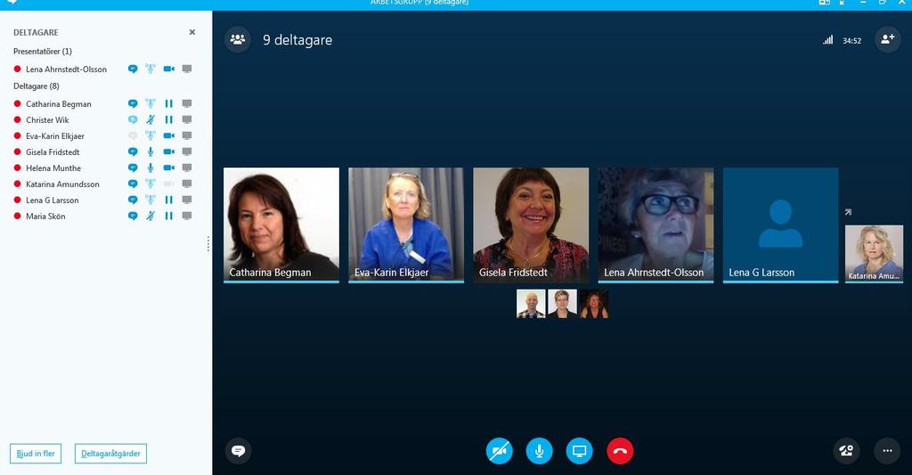 Delta i Skype-möte, använda kamera 1.