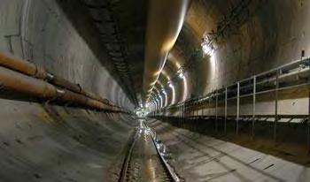 boring machine (TBM) 77 % of the tunnel