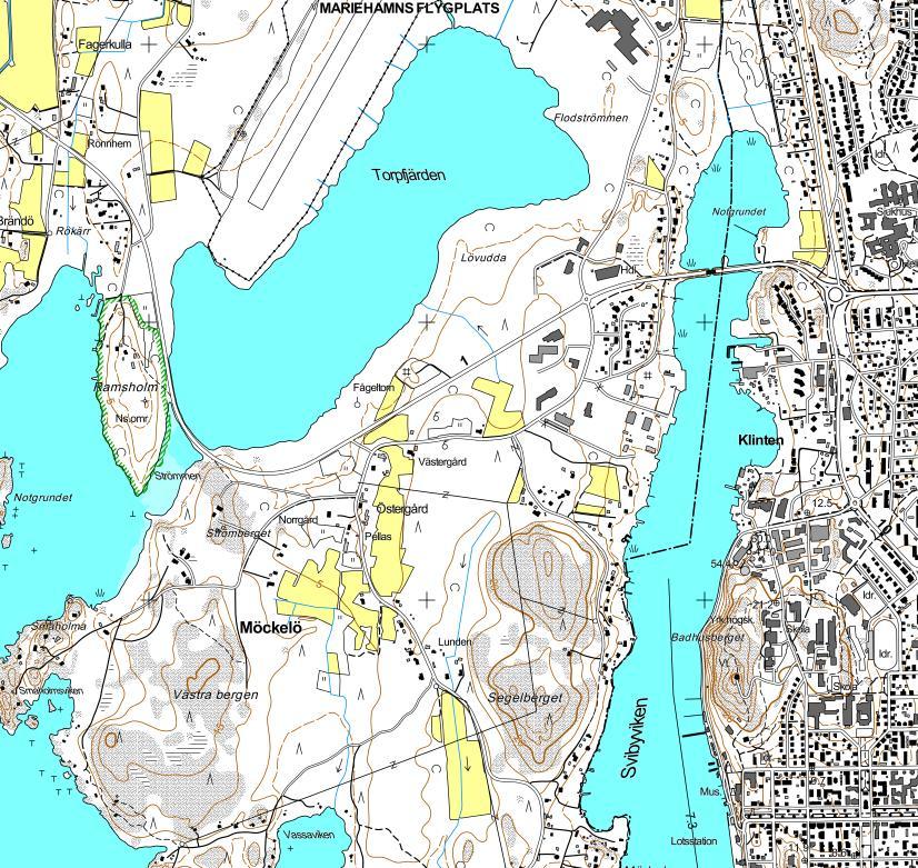 Områdesbestämning: Detaljplan för del av fastighet Mariehamn-Berghamn 895:0:1. Detaljplanändring för kvarter 4209, park- och trafikområde i Möckelö by (420).