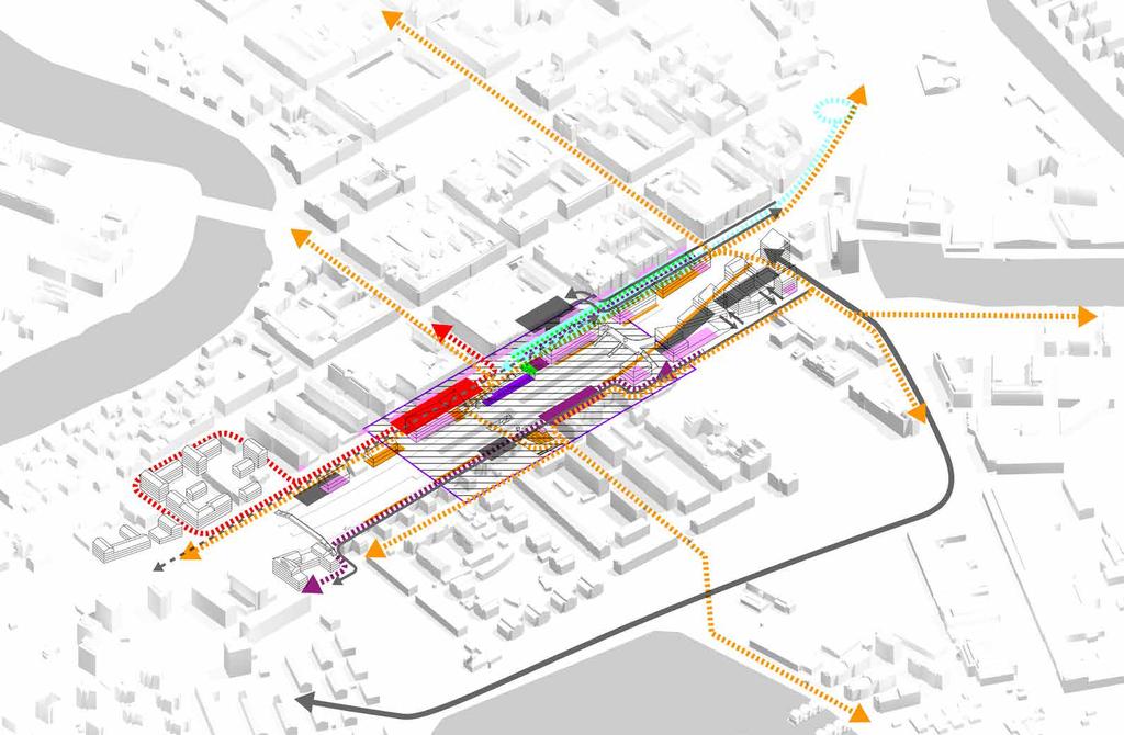 BIL-PRKERING P-garage som rymmer 150 platser plus behov för ny exploatering sker i bakkant bottenplan av ny exploatering vid Trädgårdsgatan.