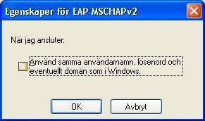 Windows och klicka på OK. Klicka i OK i resten av rutorna.