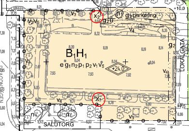 Figur 6. Detaljplan för område Norr om Kyrkvägen i Upplands Väsby kommun (nr 1354).