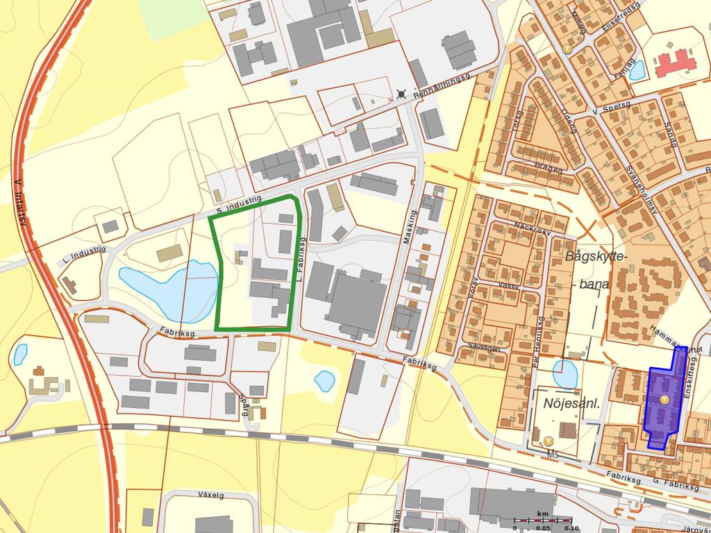 Planbeskrivning 5 (11) Länsstyrelsens granskningsyttrande eftersom området pekas ut som lämpligt för industri/verksamheter i översiktsplanen.