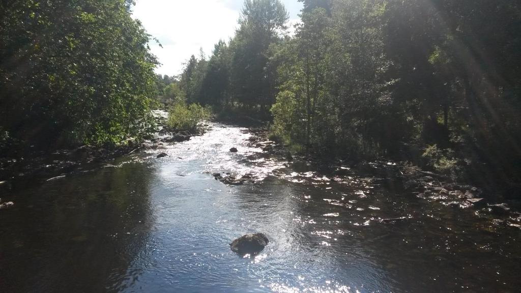 River Testeboån downstream the power plant in Strömsbro.