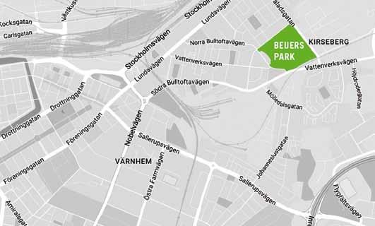 hitta till beijers park Beijers park ligger på Kirseberg i nordöstra delen av Malmö. Hit kan du enkelt promenara, cykla eller skejta. Eller väljer du stadsbuss nr 4 mot Segevång.