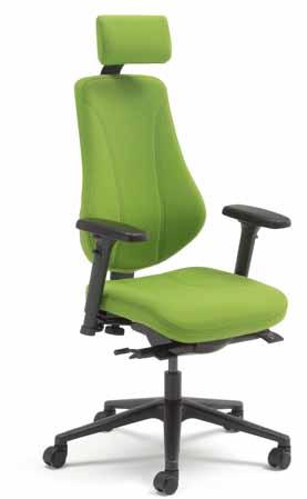 Grönt tyg Svart tyg kontorsstol alford Komplett Möbelfakta-märkt kontorsarbetsstol med alla funktioner som krävs för att sitta ergonomiskt rätt under långa arbetspass.