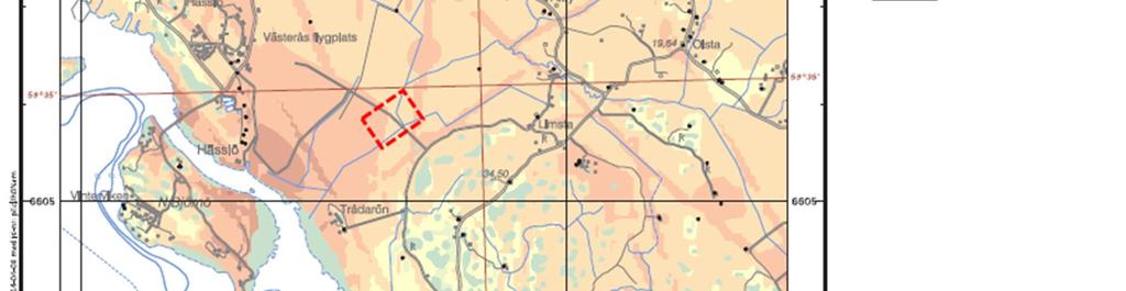 Närmast själva brandövningsplatsen uppskattas jorddjupet vara ungefär 5-10 m.