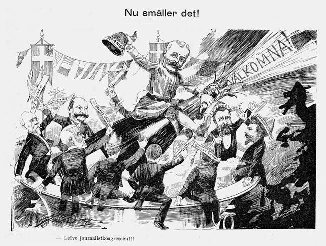 48 Patrik Lundell Något värt att uppmärksamma. Journalistkongressen 1897 både vittnade om och skapade anseende. Ur Nya Nisse, vol. 7, 26/7 1897.