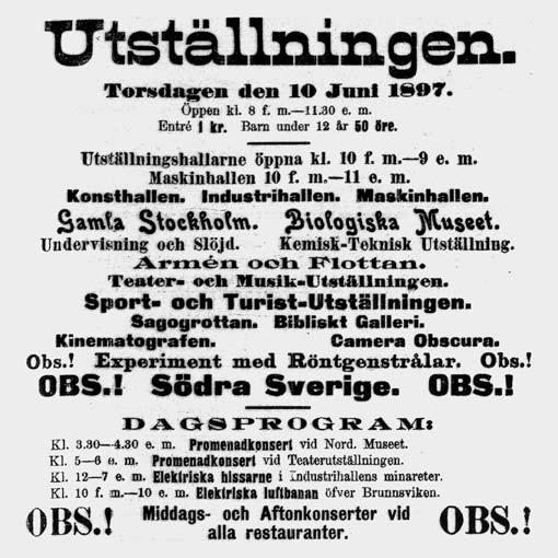 8 Anders Ekström, Solveig Jülich & Pelle Snickars annat hur nya och gamla medier presenterades och togs i bruk på utställningen (ett exempel är hur pressens aktörer använde utställningsmediet för att