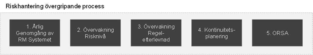 Var och en av de övergripande processerna bryts ned i aktiviteter. Aktiviteterna består vardera av flera detaljerade rutiner som beskriver det dagliga arbetet.