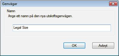 7. Ange ett namn för genvägen och klicka sedan på knappen OK. 8.