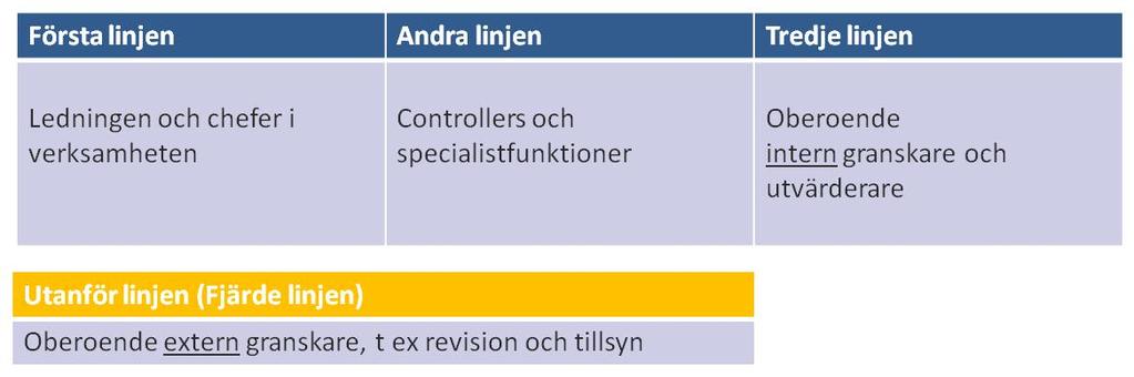 Bilaga 1:3 Ansvar och roller i arbetet med styrning, uppföljning och kontroll Den formella fördelningen av ansvar mellan styrnivåer styrs via delegation men andra roller i arbetet med styrning,