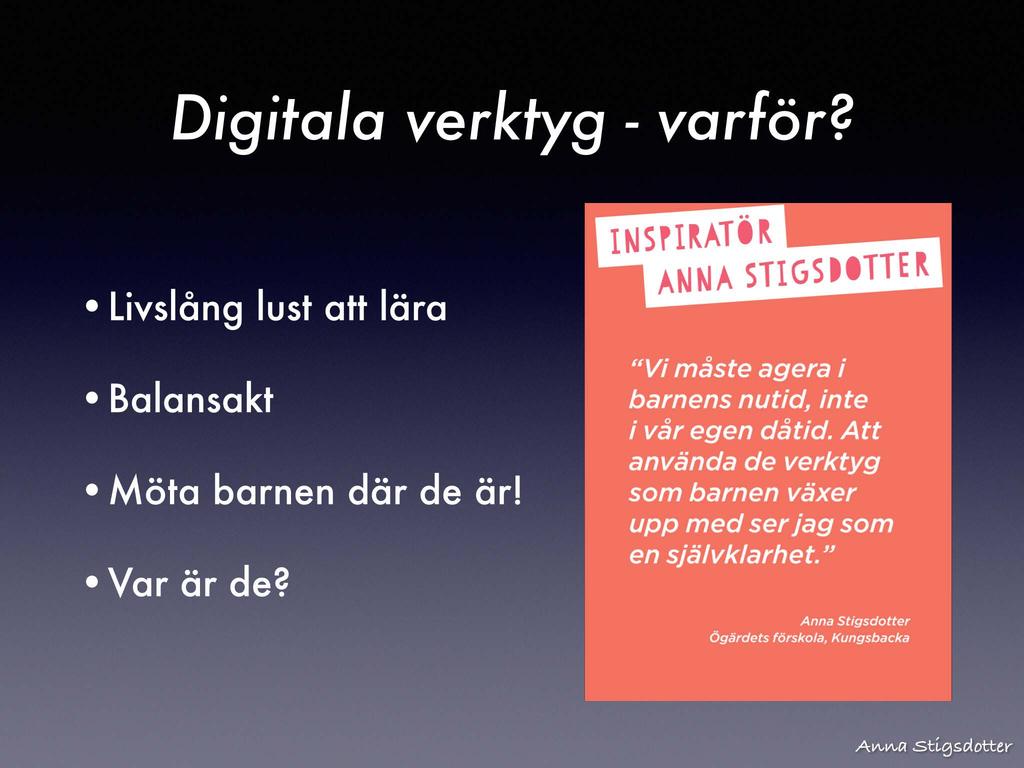 Digitala verktyg - varför?