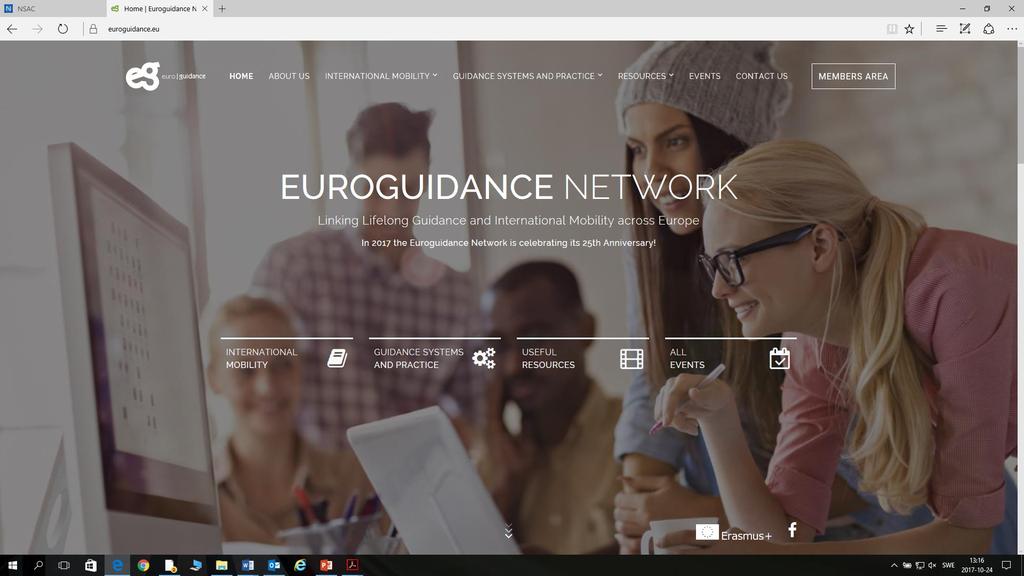 Splitterny webbplats på Euroguidance.