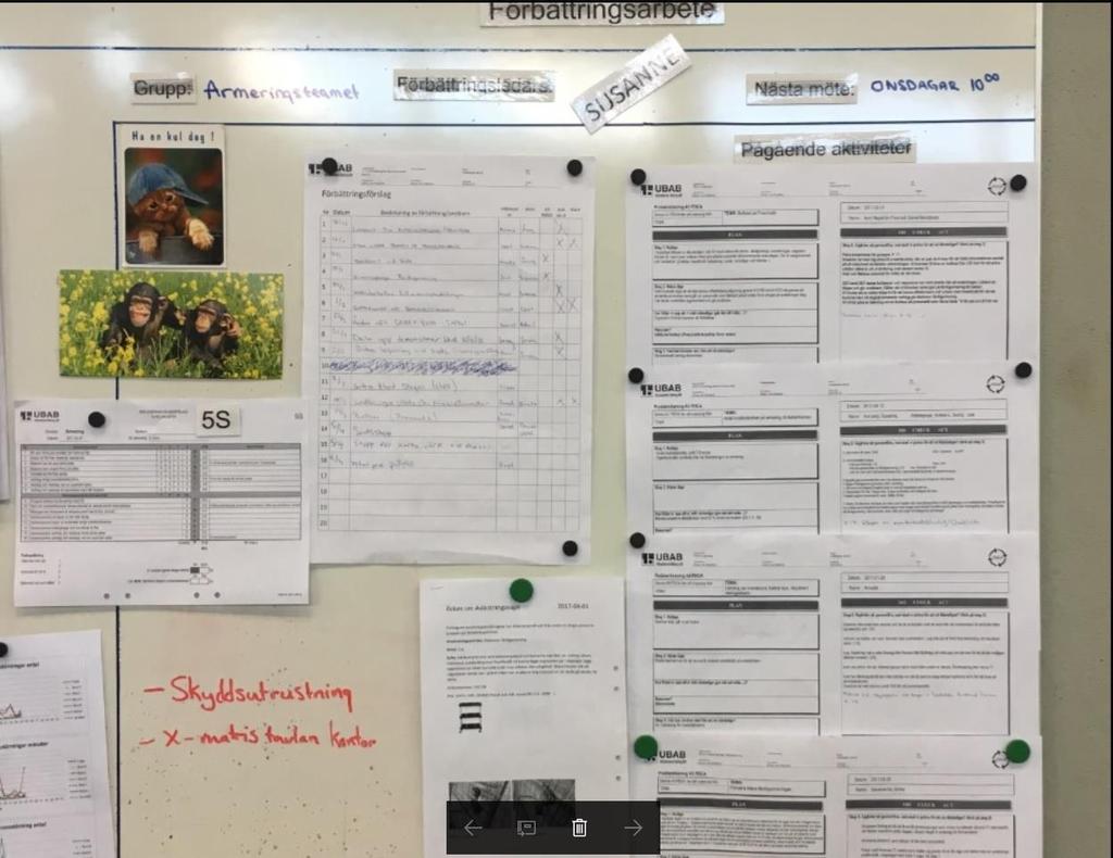 Empiri 4 Empiri Under detta kapitel presenteras insamlad empiriska data ifrån deltagande observationer, intervjuer och dokumentanalys. 4.1 Deltagande Observation Observationerna kom att utgå utifrån de styrandes perspektiv där teamledare, produktionsledare och produktionschef var i fokus.