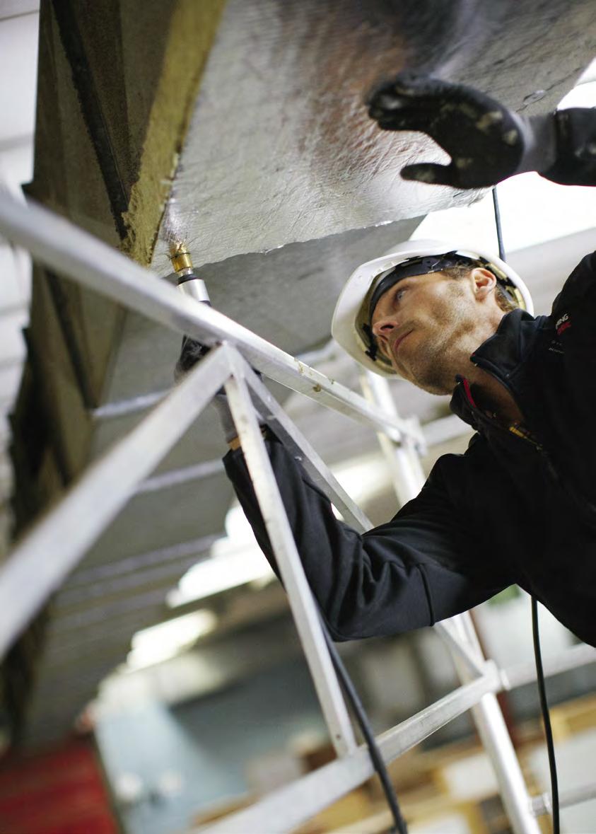 Brandskydd av ventilationskanaler unda och rektangulära ventilationskanaler säkras effektivt och snabbt med Brandmatta Vent eller Alu- BrandBatts, vilket medverkar till att rökventilerade system har