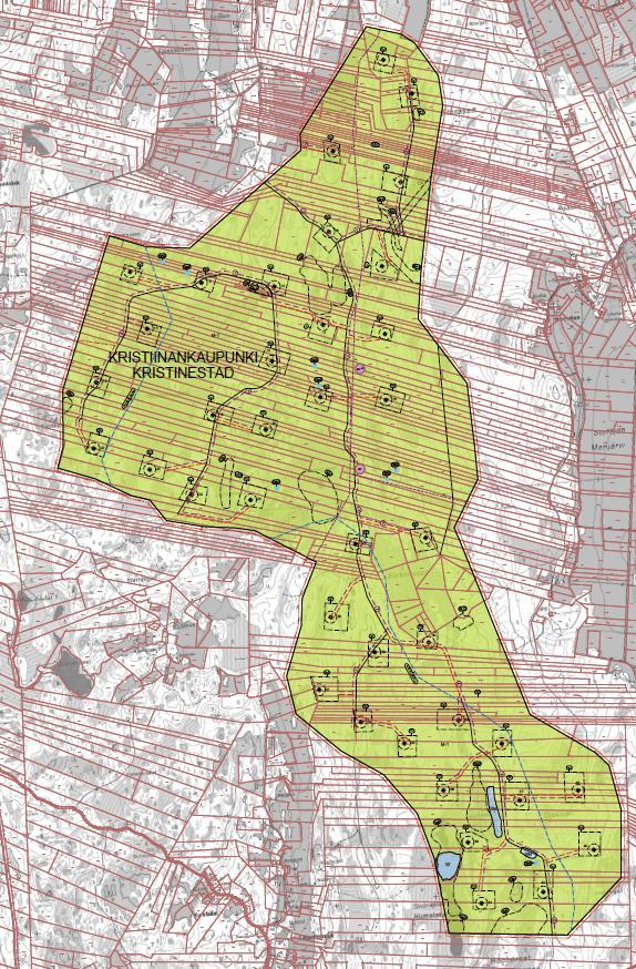 2017 Bild 9 Delgeneralplanen för Lakiakangas II vindkraftspark ligger i både Bötom kommun och staden Kristinestad.