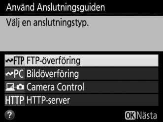 Steg 3: Anslutningsguiden Följ instruktionerna på skärmen för att skapa en nätverksprofil. Trådlösa anslutningar 1 Visa nätverksprofiler.