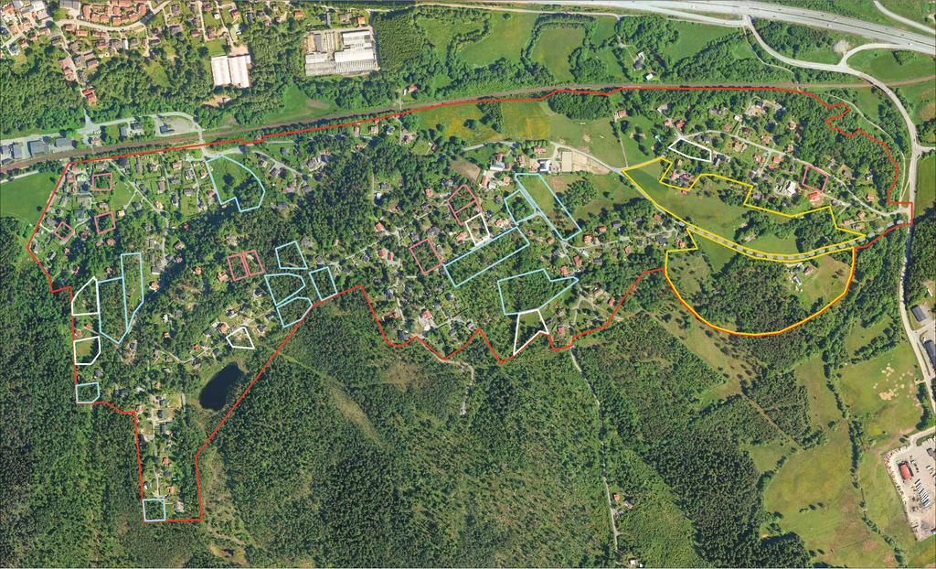 Tillfarten byggs om Utbyggnadsområde Obebyggda fastigheter Ny