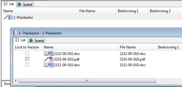 Produkter & Dokumentset Under strukturen Produkter paketeras de olika