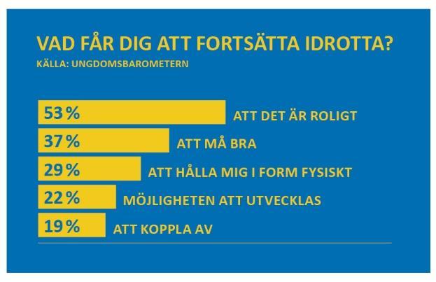 Rapporten visar att ungdomar lägger relativt liten vikt vid tävling.