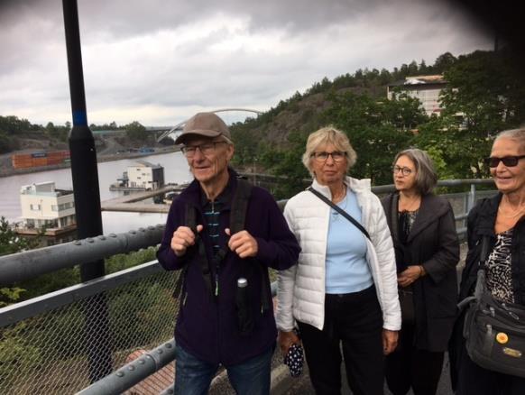 Kvarnholmen, där färden fortsatte till fots längs stranden och över den nya
