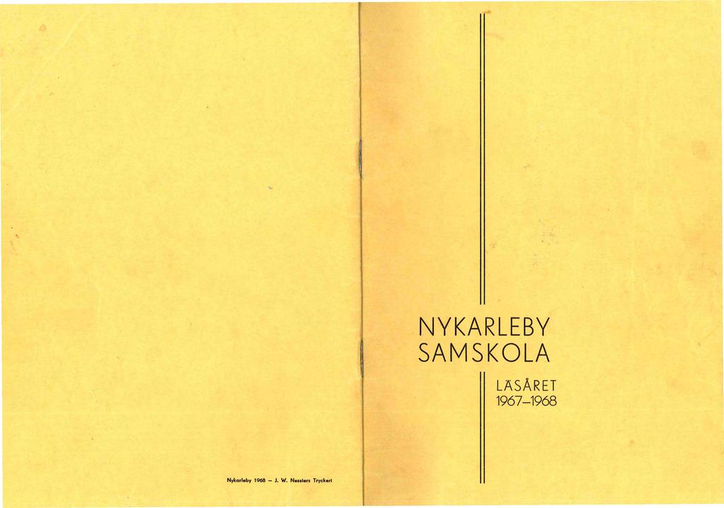 NYKARLEBY SAMSKOLA LASARET 1967-1968