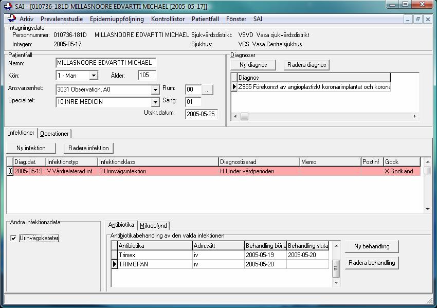 Data för denna vårdperiod Personal data for the period