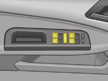 Elektrisk fönsterhiss* Kontakterna för de enskilda rutorna sitter i armstöden på förardörren, frampassagerardörren och bakdörrarna*.
