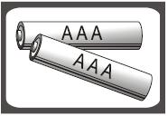 Isæt nyt batteri ved at putte den ene side af batteriet under kantakten og herefter presse ned på den anden side.