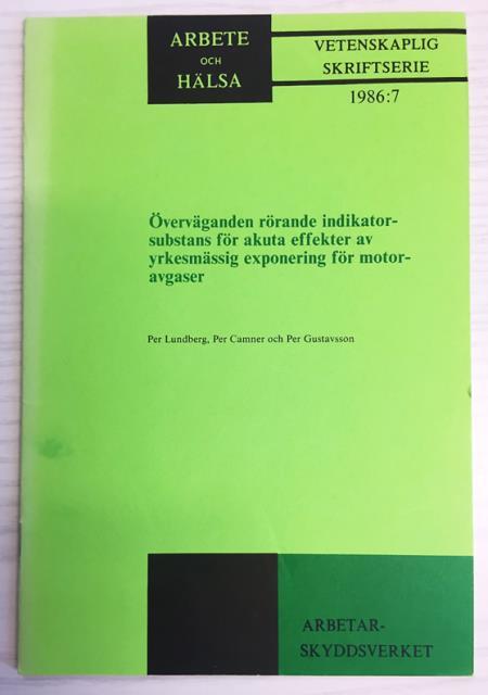 Svenskt gränsvärde Gränsvärdet baserat på kvävedioxid: 2000 µg NO 2 /m3 (AFS 2015:6, Lundberg et al AoH 1986) Detta motsvarar grovt 2 000/6 = 333