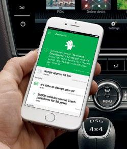 SMARTLINK+ Med SmartLink+ (ŠKODAs konnektivitetspaket med stöd för Mirrorlink, Apple CarPlay och Android Auto) ger bilens infotainment-system möjlighet att på ett säkert