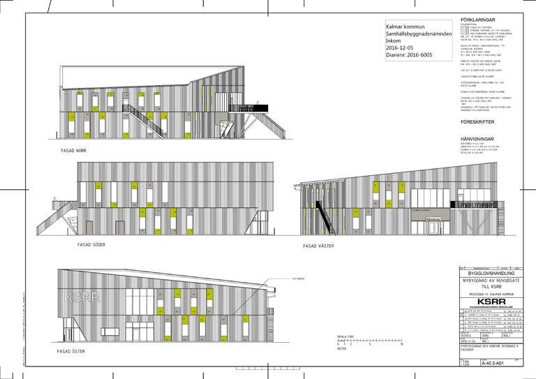 3 (9) Byggnad B: Service- och tvättutrymmen (uppvärmd del) och kallförråd. Fasaden för den uppvärmda delen är tänkt i sandwichelement av plåt och betongsockel.