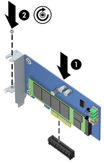 2-kontakten (1) och sätt sedan skruven i platsen i modulen (2). VIKTIGT: modulen.