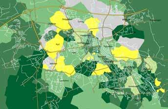 Fördelningen av antal nyckelkodsområden NYKO inom de fem socioekonomiska grupperna sattes till 10 %, 20 %, 40 %, 20 %, 10 % från högsta till lägsta socioekonomiska situation.