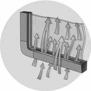 Egenutvecklat, patentsökt automatiskt vattenburet golvvärmesystem, AGS II, med fyra slingor ger ännu jämnare värme.