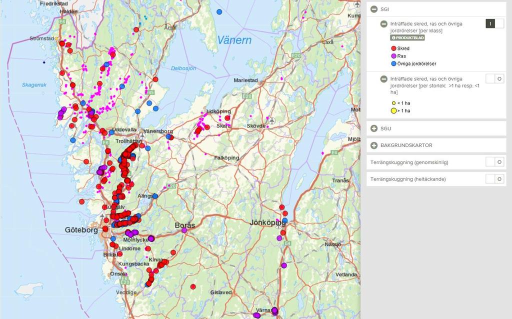 Göta älvdalen Göta älvdalen är ett av Sveriges mest skredkänsliga områden. Skredriskerna är stora redan idag och beräknas öka i ett förändrat klimat på grund av högre flöden i älven.