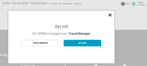 Boka För att boka som Travel Manager, klickar du på Boka högst upp till vänster, därefter väljer du den resenär i listan du vill boka för och klickar på