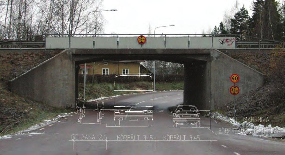 GC-väg En ny gång- och cykelväg föreslås på västra sidan efter Steffens väg fram till korsningen med Hosjöstrand. GC-vägen bör förslagsvis separeras med kantsten mot biltrafiken.