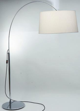 Skärm 9829/9830 EXCELLENT Dimbar -G3066 Höj- och sänkbar golvlampa i krom med dimmer. Skärm 9829 och 9830 säljs separat. Floor lamp in chrome with adjustable height and dimmer.