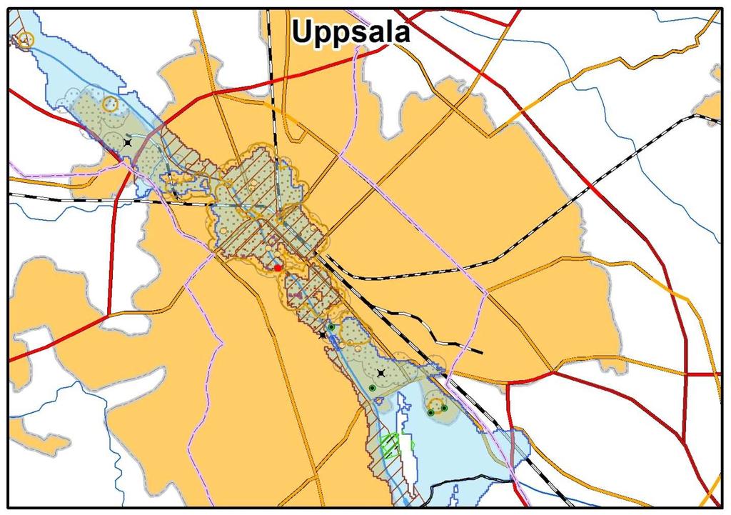 Inom Beräknat högsta flöde 17 884 boende 2 907 arbetsställen med 15 703 anställda