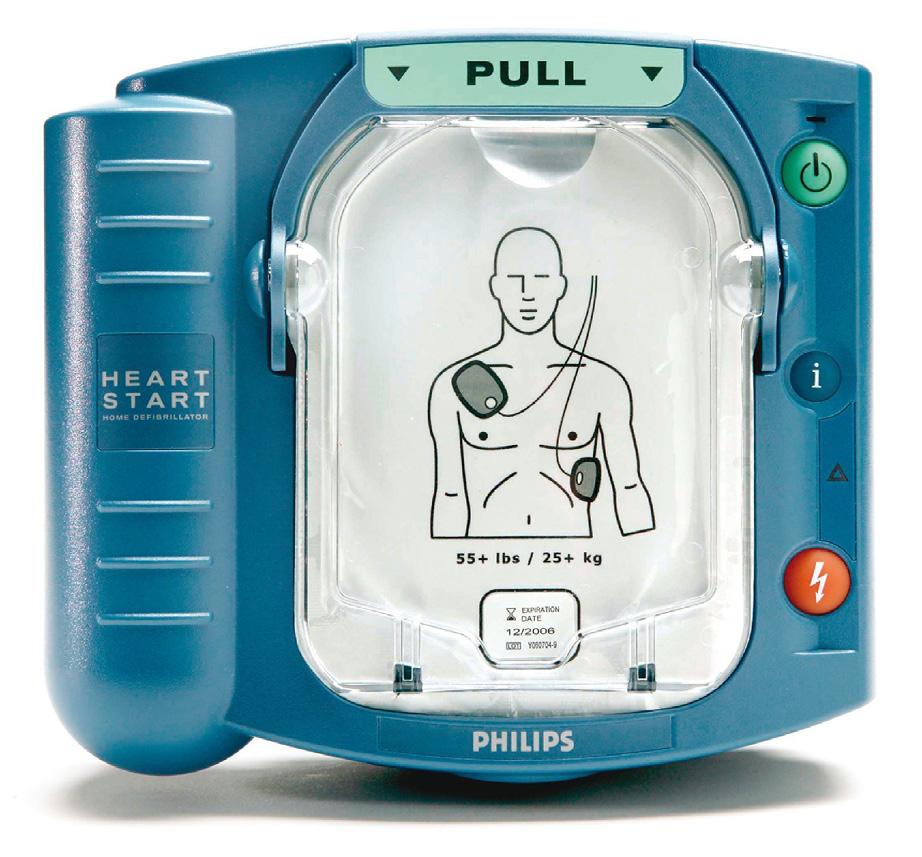 HJÄRTSÄKRA DITT FÖRETAG Denna hjärtstartare har en lugn och tydlig röst som leder användaren genom förstahjälpen defibrillering och hjärtlungräddning.