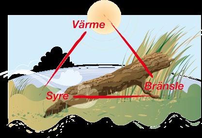 2. Hur brand startar och sprider sig För att det ska börja brinna behövs bränsle, värme och syre. Ganska ofta börjar det att brinna för att någon har slarvat.