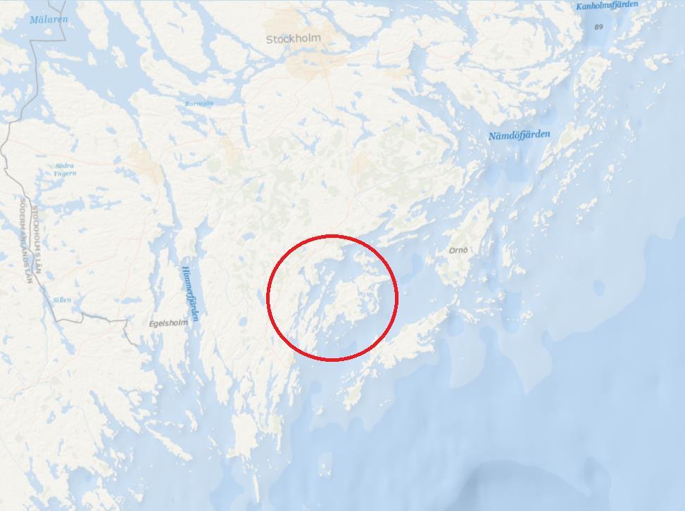 1.4 Avgränsning Eftersom Sveriges kustområden utgör ett mycket stort område valdes ett mindre (men fortfarande relativt stort) område ut som testområde för analyserna.