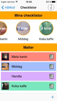 skriv en chekliste -punkt tex en inköpslista 7. Tryck på det pluset för att lägga till fler punkter 8.