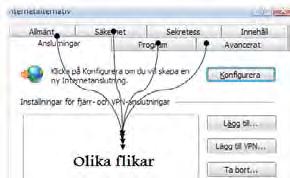 Minimera Maximera Stäng Olika flikar Minimera, Maximera och Stäng (3, 4 och 5). Dessa knappar döljer fönstret, förstorar det så att det täcker hela skärmen och stänger det (mer om detta följer nedan).