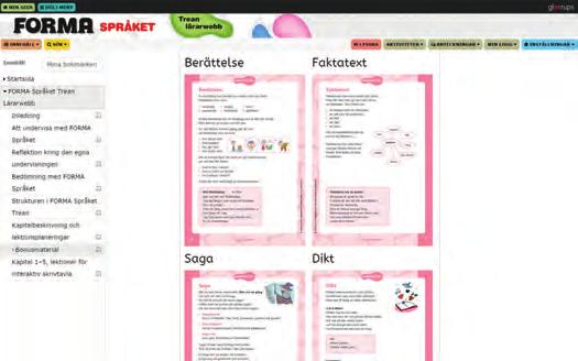 Lärarwebbar 1 3 Författare Richard Hultén Forma språket Lärarwebb 1, 2 och 3 är lärarens komplement till Forma språket basböcker.